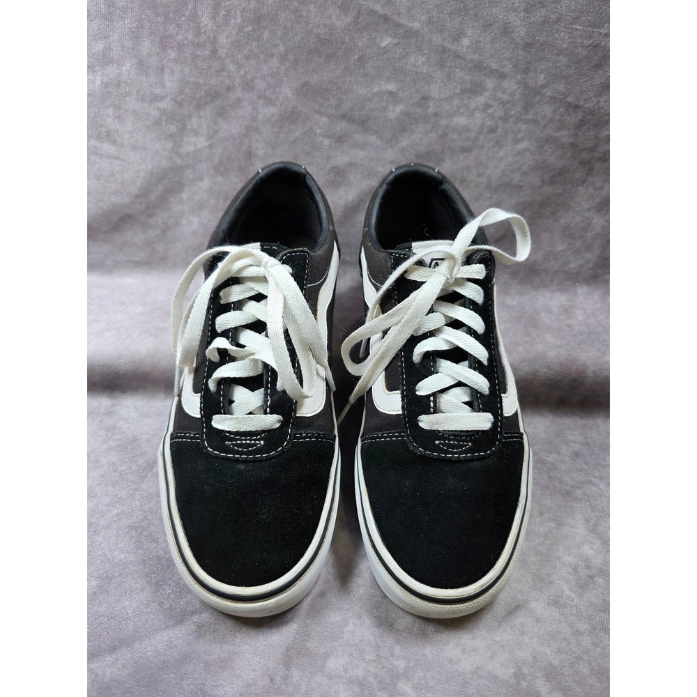Vans Ward Low Top Black‎ White Suede Canvas Women's Sneakers Shoes
